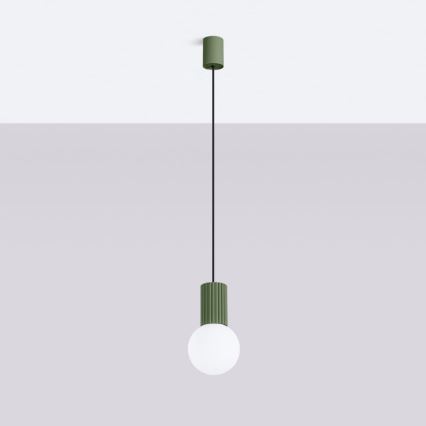 Lámpara colgante HALO 1xG9/8W/230V diá. 12 cm verde