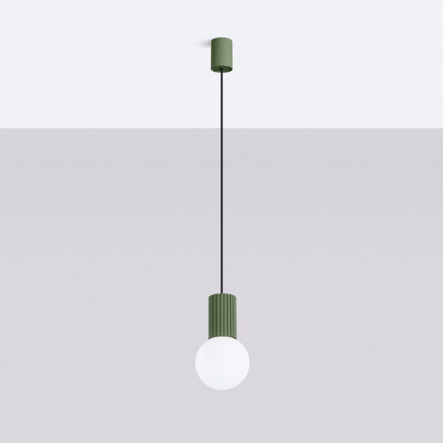 Lámpara colgante HALO 1xG9/8W/230V diá. 12 cm verde