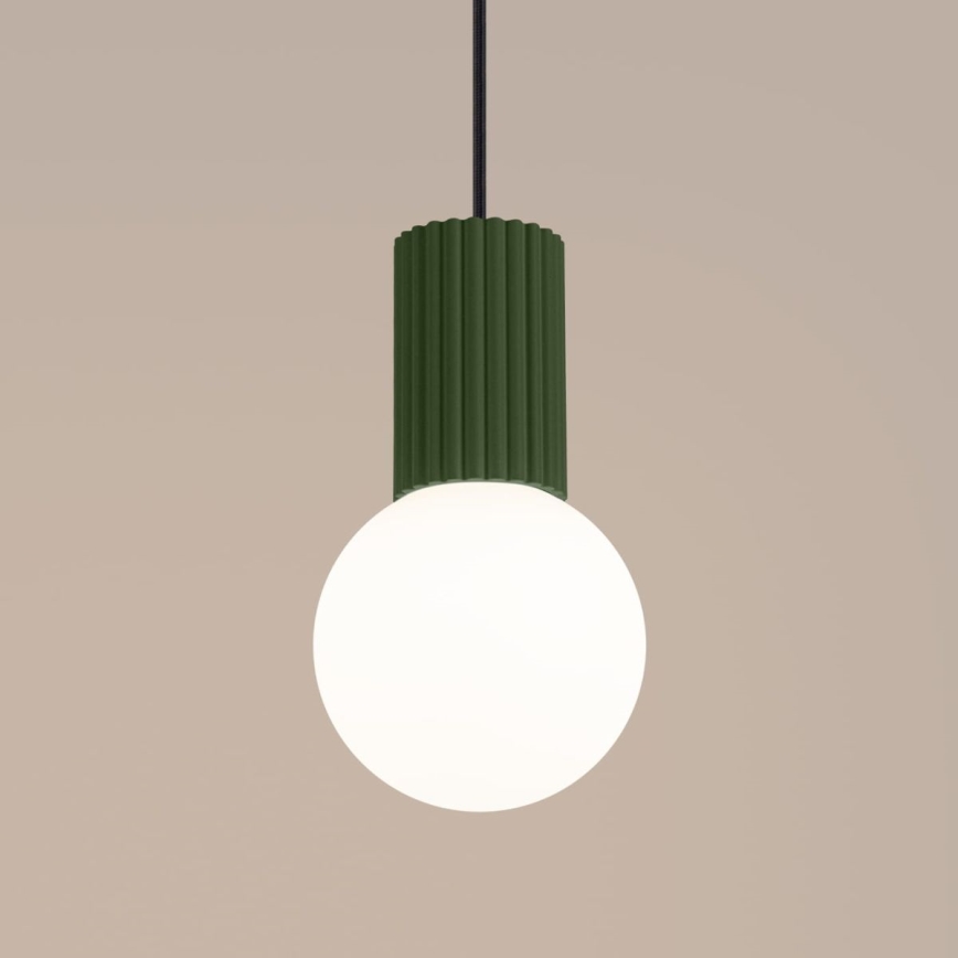 Lámpara colgante HALO 1xG9/8W/230V diá. 12 cm verde