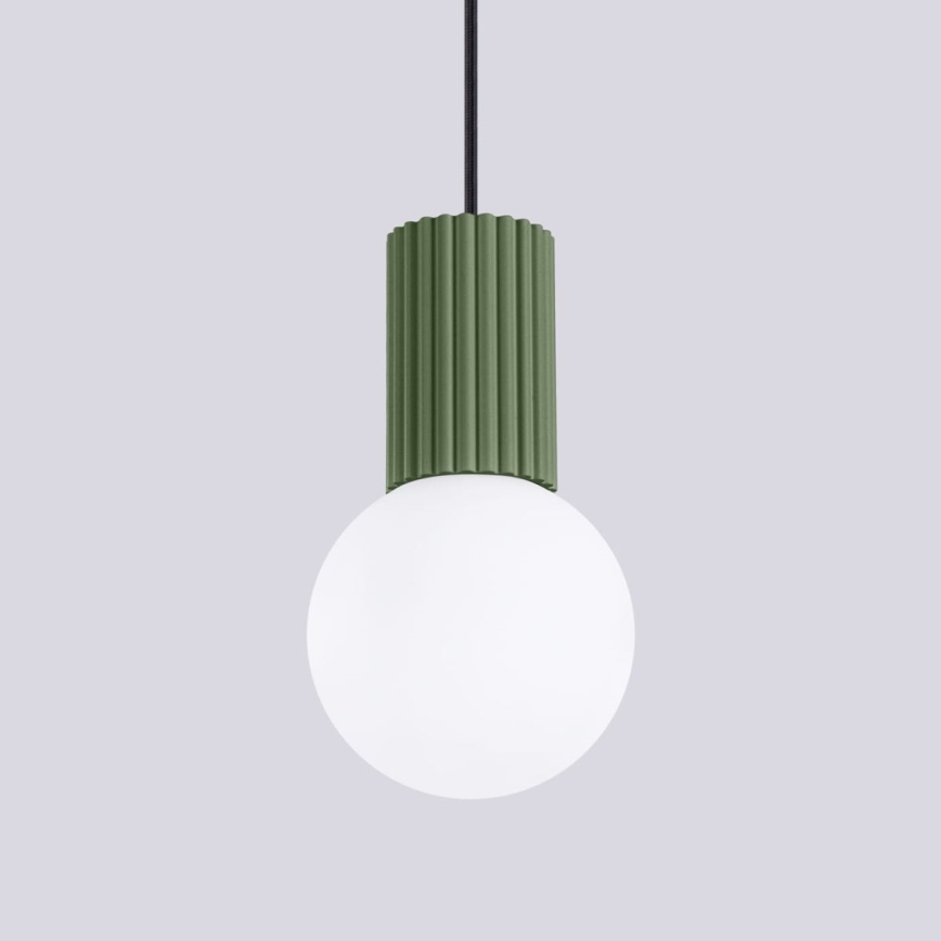 Lámpara colgante HALO 1xG9/8W/230V diá. 12 cm verde