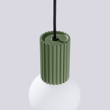 Lámpara colgante HALO 1xG9/8W/230V diá. 12 cm verde