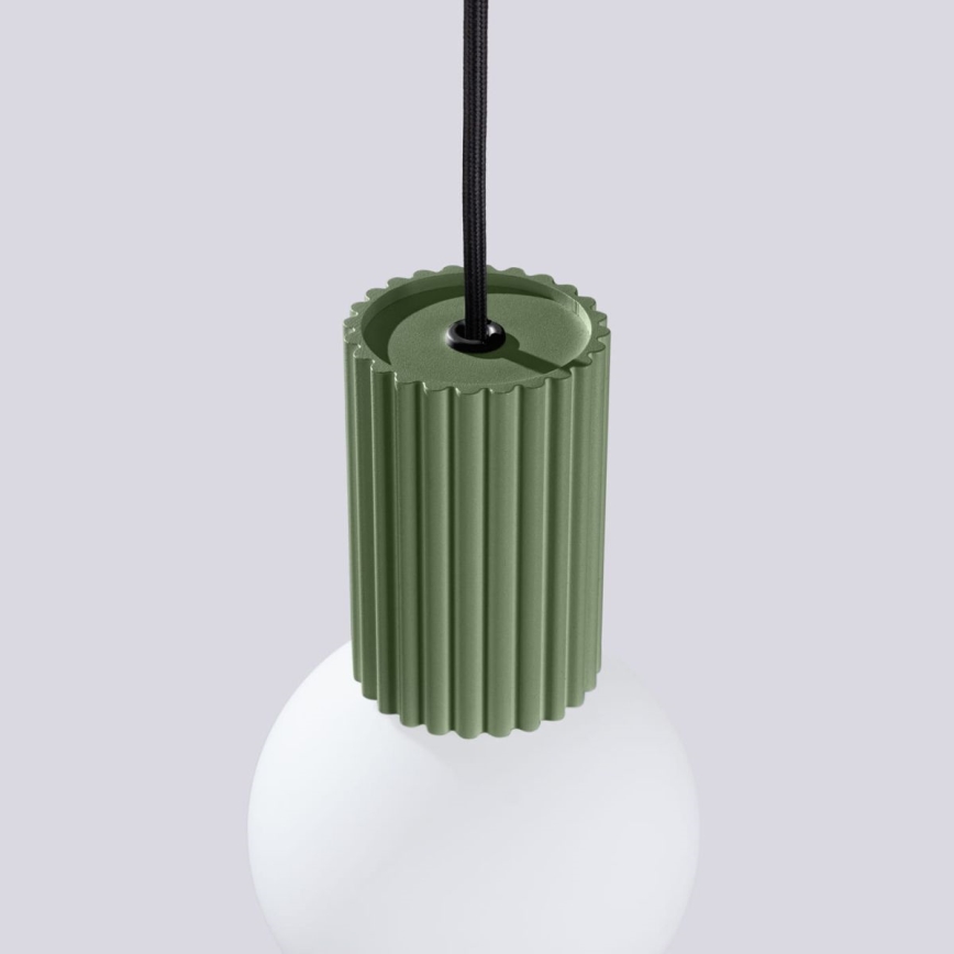 Lámpara colgante HALO 1xG9/8W/230V diá. 12 cm verde