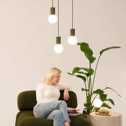 Lámpara colgante HALO 3xG9/8W/230V diá. 25 cm verde
