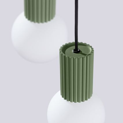 Lámpara colgante HALO 3xG9/8W/230V diá. 25 cm verde