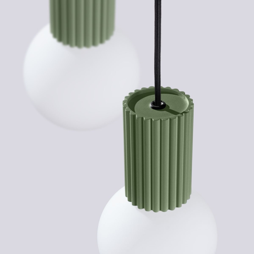Lámpara colgante HALO 3xG9/8W/230V diá. 25 cm verde