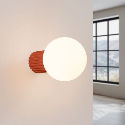 Aplique de baño HALO 1xG9/8W/230V diá. 12 cm IP44 naranja