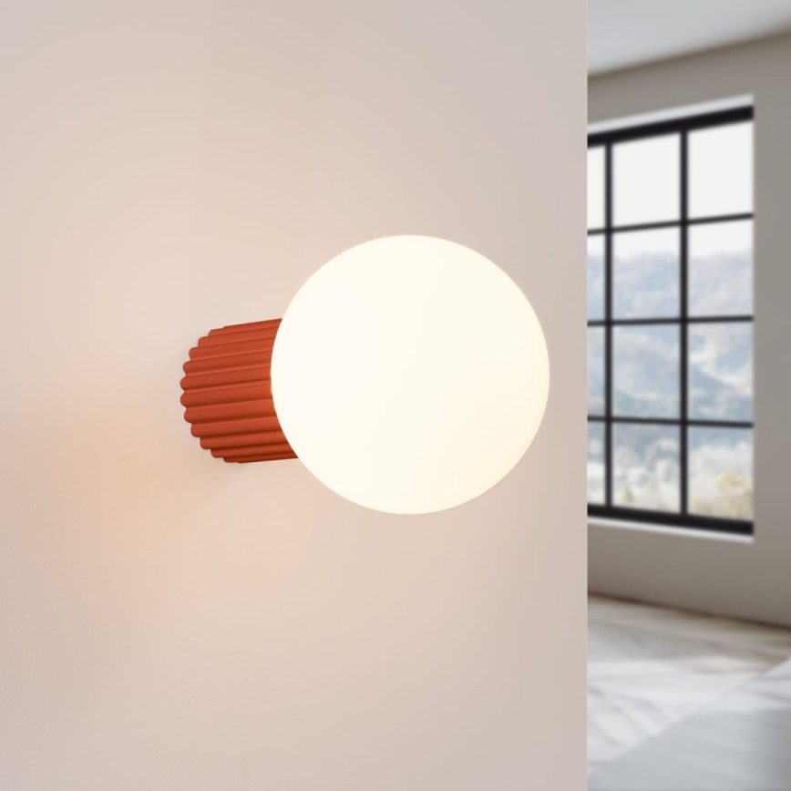 Aplique de baño HALO 1xG9/8W/230V diá. 12 cm IP44 naranja