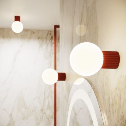 Aplique de baño HALO 1xG9/8W/230V diá. 12 cm IP44 naranja