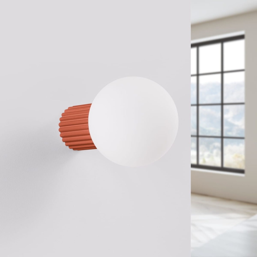 Aplique de baño HALO 1xG9/8W/230V diá. 12 cm IP44 naranja