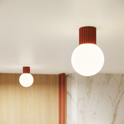 Plafón de baño HALO 1xG9/8W/230V diá. 12 cm IP44 naranja
