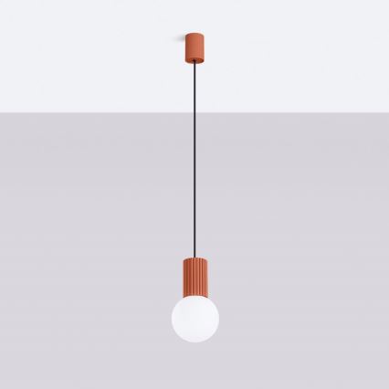 Lámpara colgante HALO 1xG9/8W/230V diá. 12 cm naranja