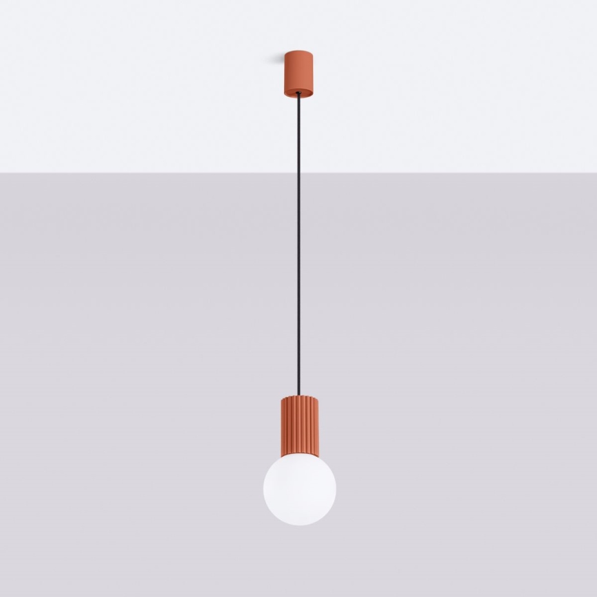 Lámpara colgante HALO 1xG9/8W/230V diá. 12 cm naranja