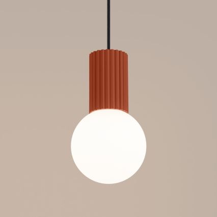 Lámpara colgante HALO 1xG9/8W/230V diá. 12 cm naranja