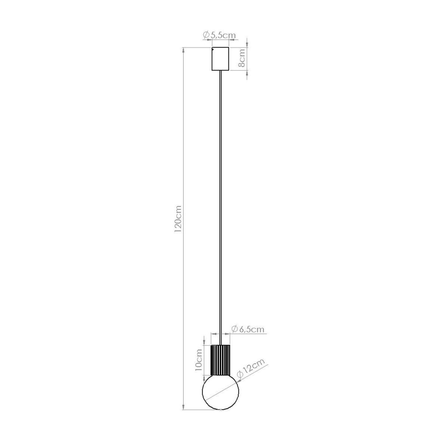 Lámpara colgante HALO 1xG9/8W/230V diá. 12 cm naranja