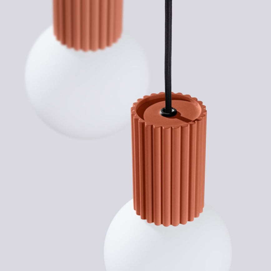 Lámpara colgante HALO 3xG9/8W/230V diá. 25 cm naranja