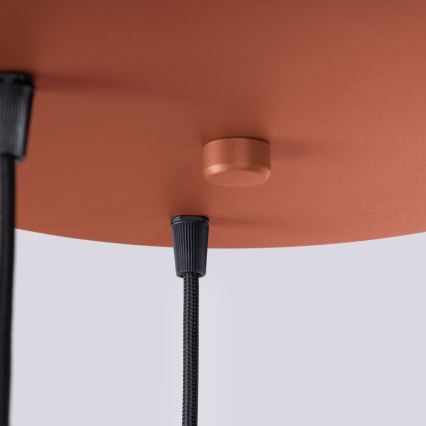 Lámpara colgante HALO 3xG9/8W/230V diá. 25 cm naranja
