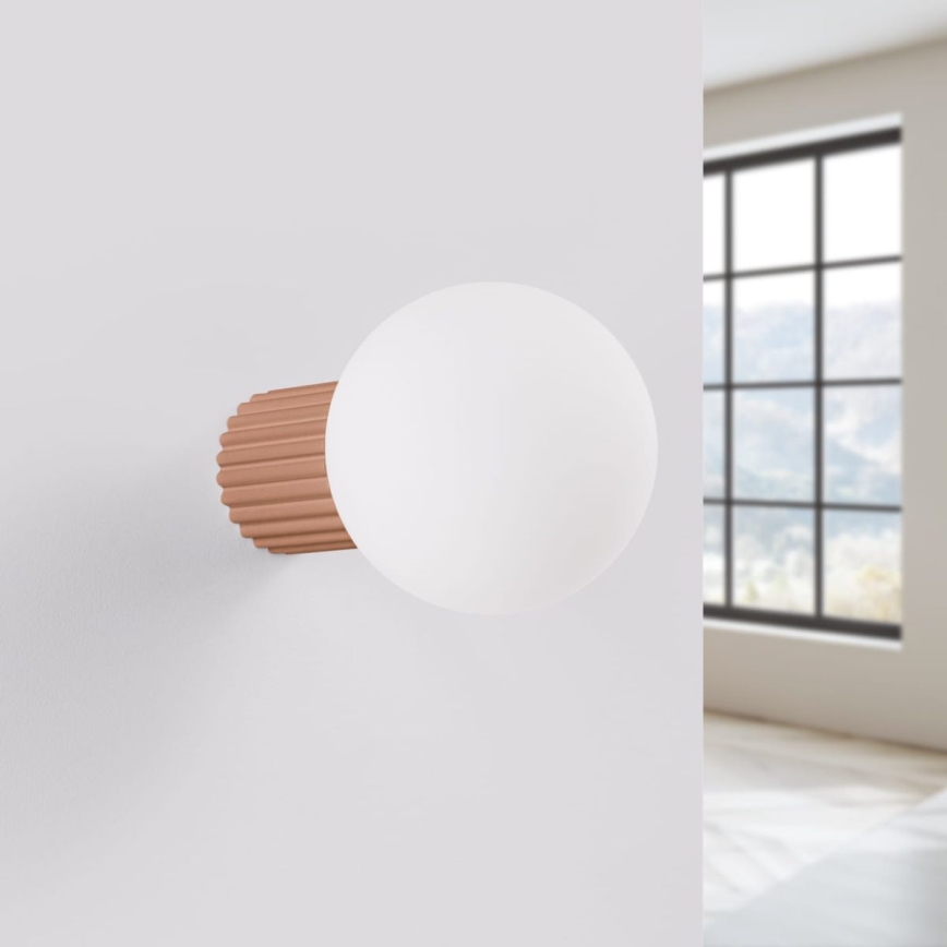 Aplique de baño HALO 1xG9/8W/230V diá. 12 cm IP44 marrón
