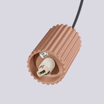 Lámpara colgante HALO 1xG9/8W/230V diá. 12 cm marrón