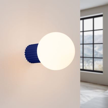 Aplique de baño HALO 1xG9/8W/230V diá. 12 cm IP44 azul