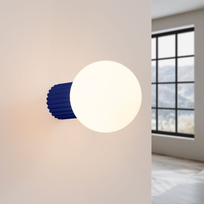 Aplique de baño HALO 1xG9/8W/230V diá. 12 cm IP44 azul