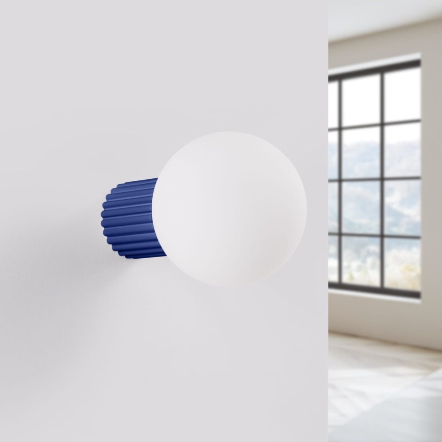 Aplique de baño HALO 1xG9/8W/230V diá. 12 cm IP44 azul