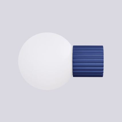 Aplique de baño HALO 1xG9/8W/230V diá. 12 cm IP44 azul