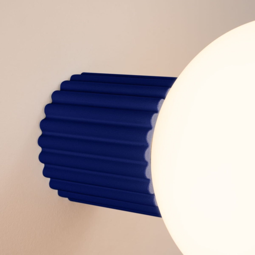 Aplique de baño HALO 1xG9/8W/230V diá. 12 cm IP44 azul
