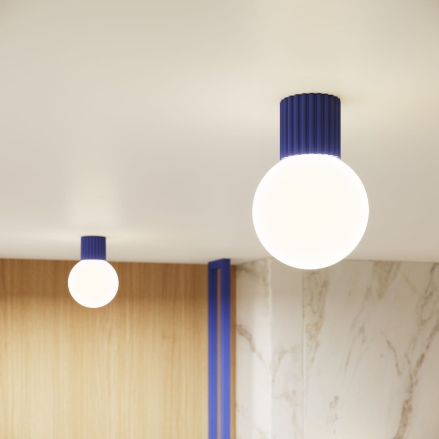 Plafón de baño HALO 1xG9/8W/230V diá. 12 cm IP44 azul