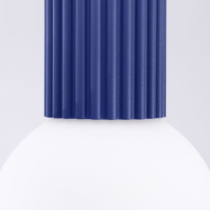 Plafón de baño HALO 1xG9/8W/230V diá. 12 cm IP44 azul