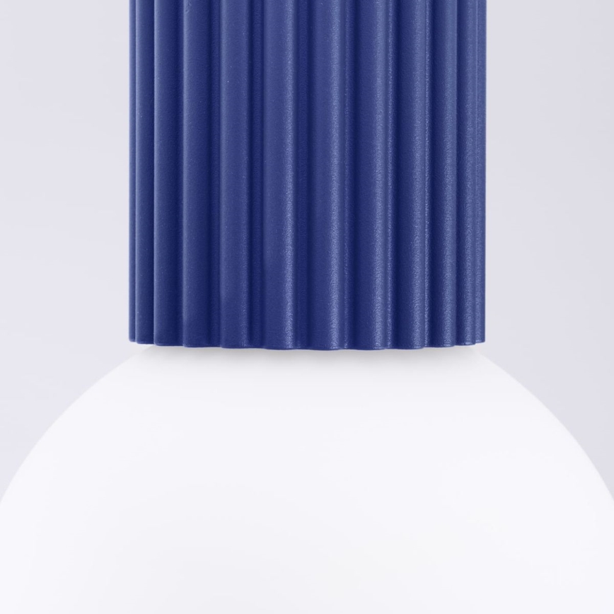 Plafón de baño HALO 1xG9/8W/230V diá. 12 cm IP44 azul