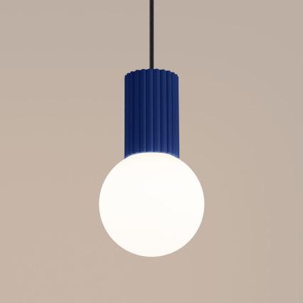 Lámpara colgante HALO 1xG9/8W/230V diá. 12 cm azul