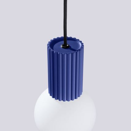 Lámpara colgante HALO 1xG9/8W/230V diá. 12 cm azul