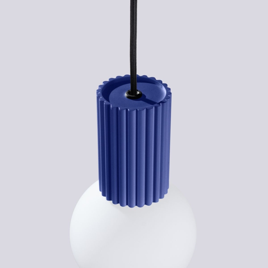Lámpara colgante HALO 1xG9/8W/230V diá. 12 cm azul