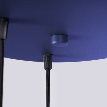 Lámpara colgante HALO 3xG9/8W/230V diá. 25 cm azul