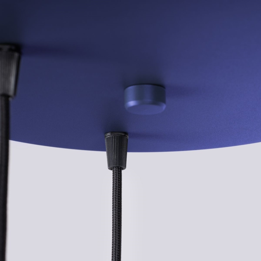 Lámpara colgante HALO 3xG9/8W/230V diá. 25 cm azul
