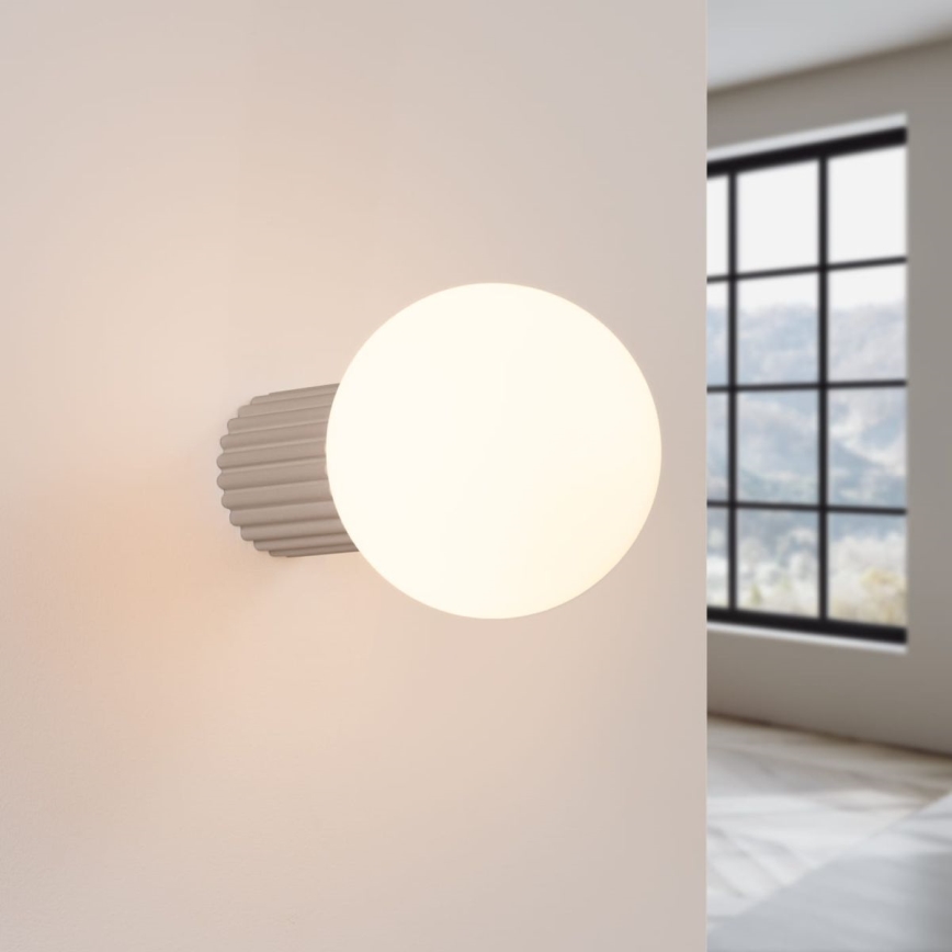 Aplique de baño HALO 1xG9/8W/230V diá. 12 cm IP44 beige