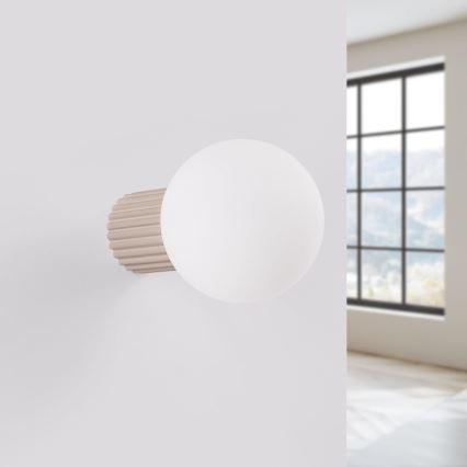 Aplique de baño HALO 1xG9/8W/230V diá. 12 cm IP44 beige