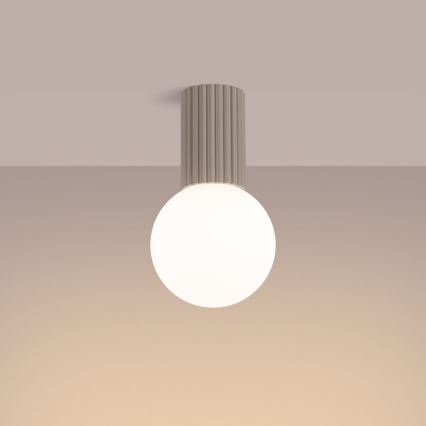 Plafón de baño HALO 1xG9/8W/230V diá. 12 cm IP44 beige