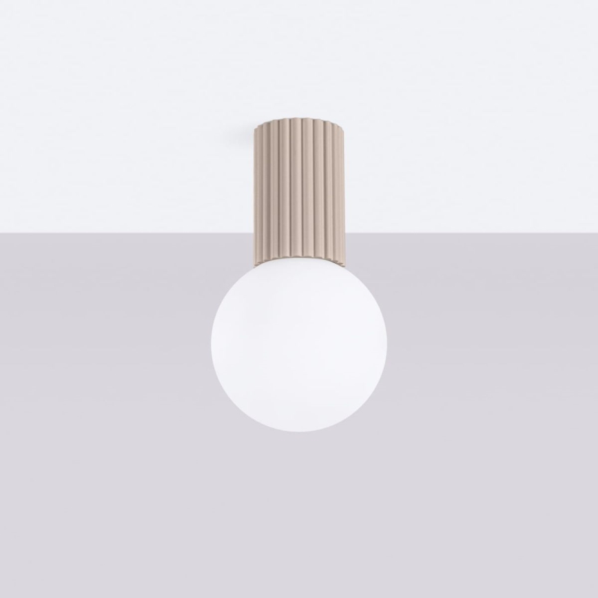 Plafón de baño HALO 1xG9/8W/230V diá. 12 cm IP44 beige