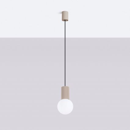 Lámpara colgante HALO 1xG9/8W/230V diá. 12 cm beige