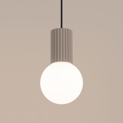 Lámpara colgante HALO 1xG9/8W/230V diá. 12 cm beige
