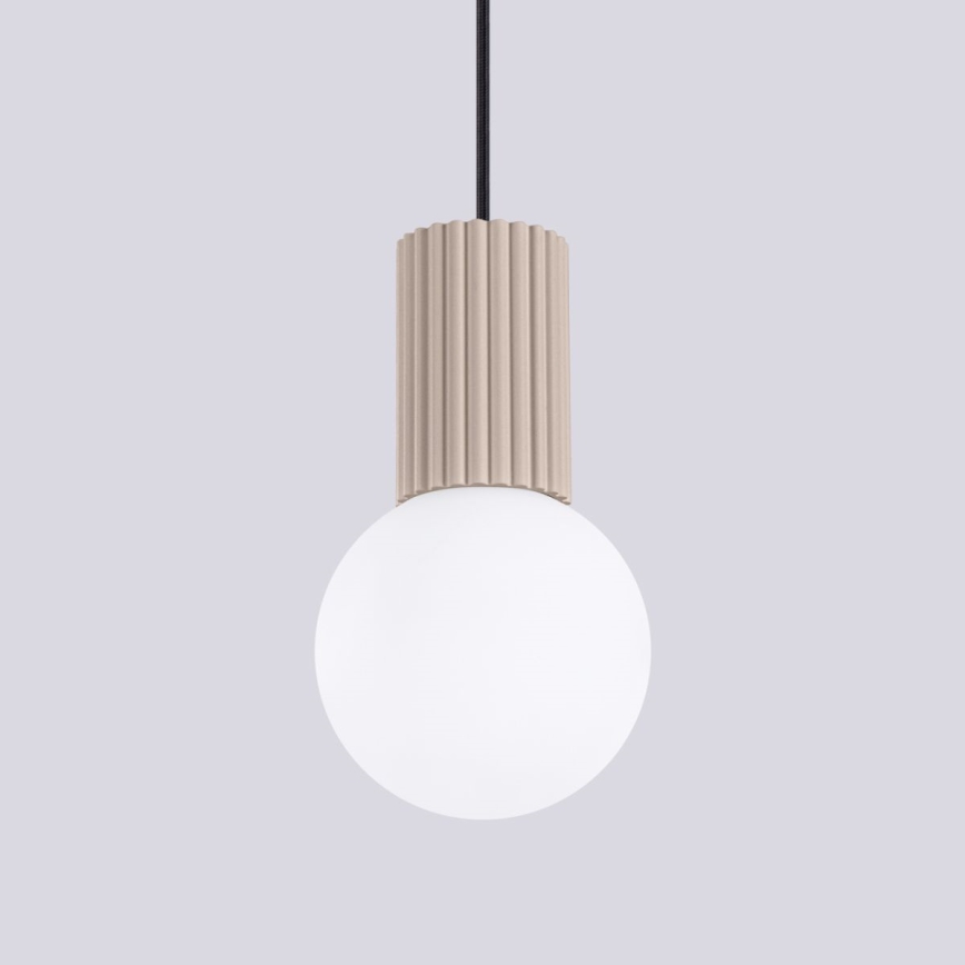 Lámpara colgante HALO 1xG9/8W/230V diá. 12 cm beige