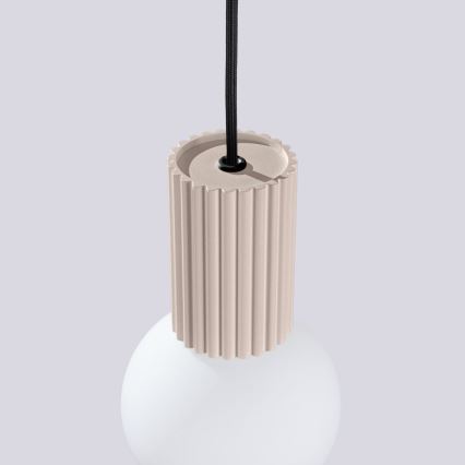 Lámpara colgante HALO 1xG9/8W/230V diá. 12 cm beige