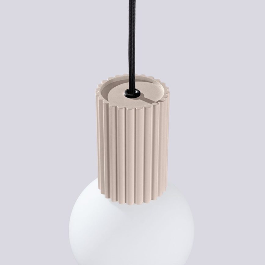 Lámpara colgante HALO 1xG9/8W/230V diá. 12 cm beige