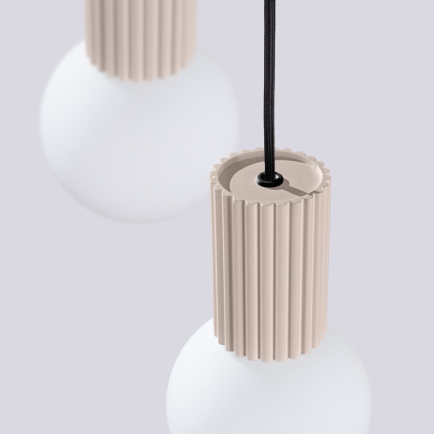 Lámpara colgante HALO 3xG9/8W/230V diá. 25 cm beige