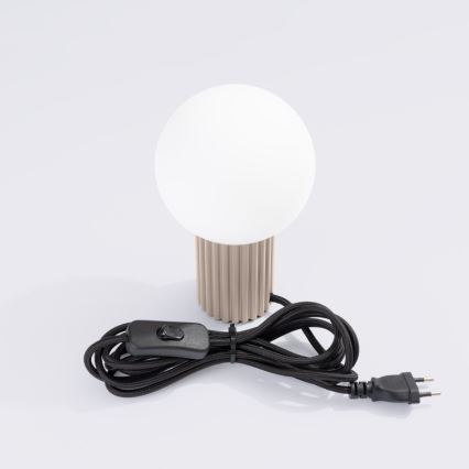 Lámpara de mesa HALO 1xG9/8W/230V diá. 12 cm beige