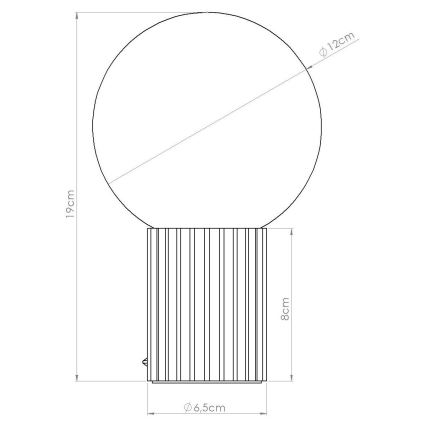 Lámpara de mesa HALO 1xG9/8W/230V diá. 12 cm beige
