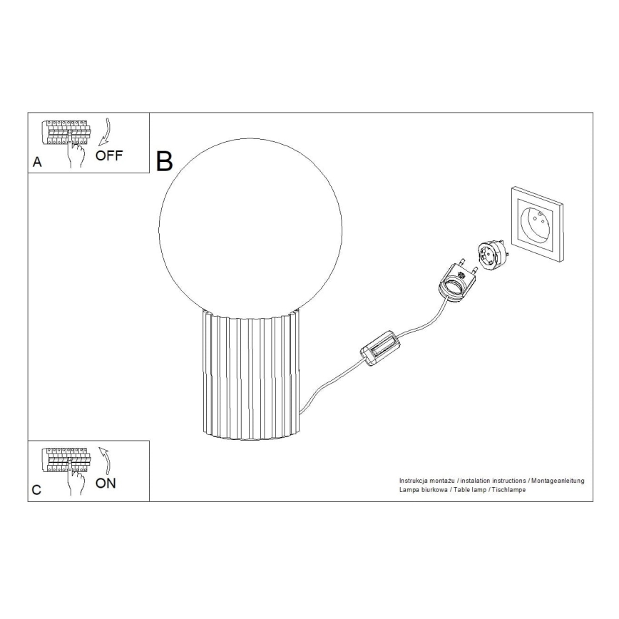 Lámpara de mesa HALO 1xG9/8W/230V diá. 12 cm beige