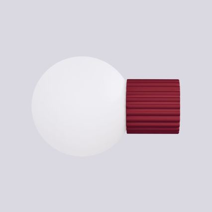 Aplique de baño HALO 1xG9/8W/230V diá. 12 cm IP44 rojo