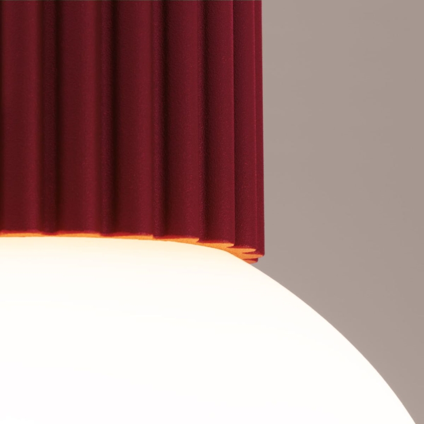 Plafón de baño HALO 1xG9/8W/230V diá. 12 cm IP44 rojo
